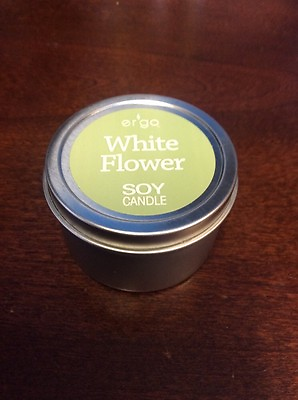 #ad Ergo Soy Candle White Flower Scented 2 oz Travel Tin $9.99