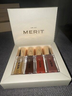 #ad MERIT Shade Slick Tinted Lip Oil 0.23oz 7mL Full Sz 4 Different Assorted Color $29.99