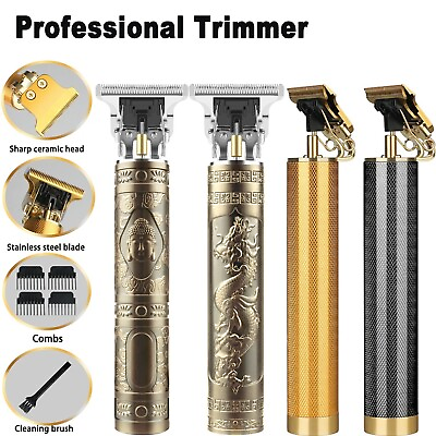 Professional Trimmer Hair Clippers Cutting Beard Cordless Barber Shaving Machine $7.95