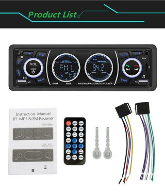 #ad Bluetooth Stereo Radio Car Receiver AM FM System Wireless USB SD MP3 LCD $31.02