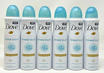 #ad 6 Dove Mineral Touch Cream Antiperspirant Body Spray 150Ml FREE SHIPPING $49.99