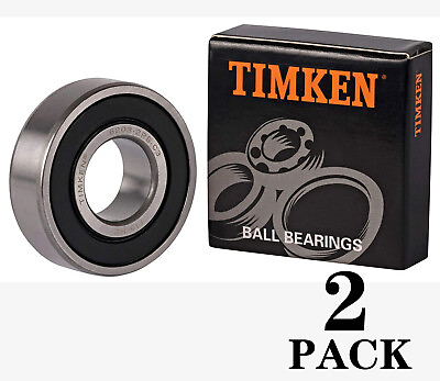 #ad 2 PACK TIMKEN 6203 2RSC3 6203 2RS 17X40X12MM Double Rubber Seal Ball Bearings $14.88