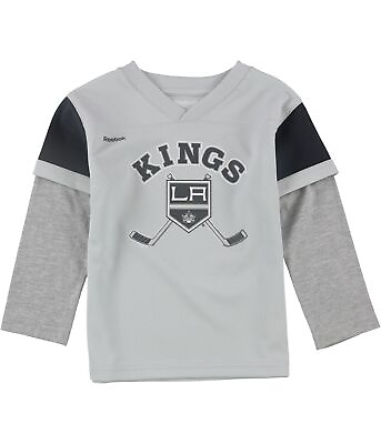 #ad Reebok Boys La Kings Crossed Hockey Sticks Graphic T Shirt $15.41