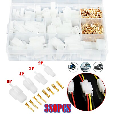 #ad 380x Automotive Wire Connector 2 3 4 6 Pin Male Female Cable Terminal Plug Kit $10.67