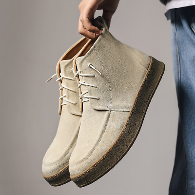 #ad Autumn Men Shoes Suede Leather Men Shoes Mens Loafers Flat Man Boots $69.17