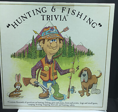 #ad Hunting and Fishing Trivia Board Game Camping Outdoors BoatingBow Games $15.00
