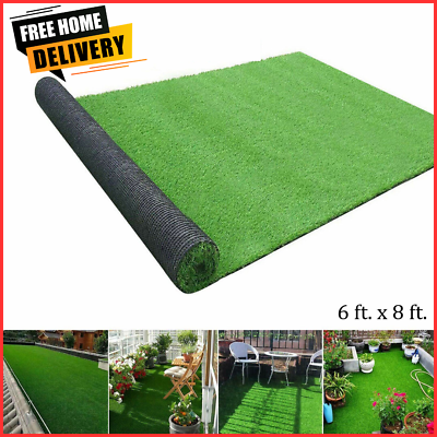 New Green Artificial Grass Rug 6 Ft. X 8 Ft. Patio Deck Indoor Outdoor Landscape $29.99