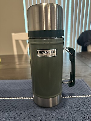 #ad STANLEY THERMOS INSULATED WIDE MOUTH VACUUM BOTTLE 24 oz GREEN $22.99