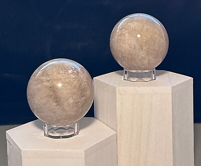 #ad Belomorite Moonstone SphereQuartz CrystalMetaphysicalReikiDecor Unique gift $90.00