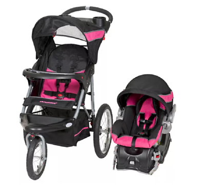 #ad BABY TREND EXPEDITION JOGGER TRAVEL SYSTEM BUBBLEGUM $239.99