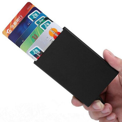 #ad Anti theft ID Credit Card Holder Thin Aluminium Metal Wallet $9.00