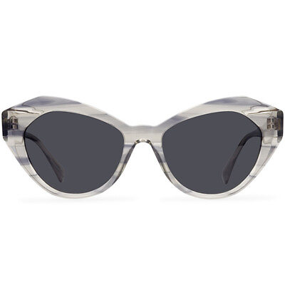 #ad Cat Eye Sunglasses for Women Girls Acetate Frame Translucent Gray Sonnenbrillen $63.96