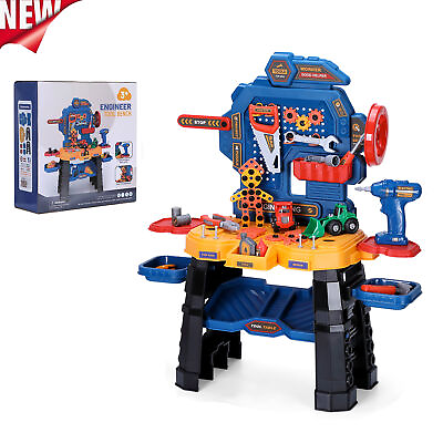 Kids Workbench Tool Child Pretend Play Set Toddler Work Bench Table Tool Set New $51.99