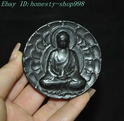 #ad 2.6#x27;#x27; Tibet Buddhism Meteorite iron Shakyamuni Sakyamuni Tathagata Buddha statue $24.65