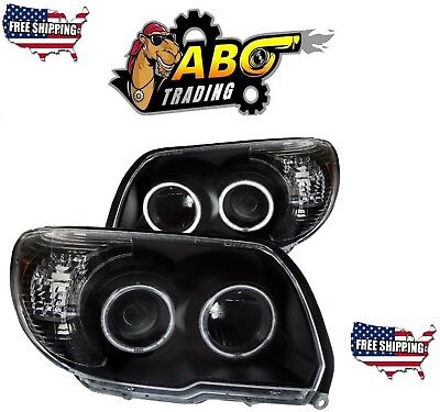 #ad ANZO PROJECTOR HEADLIGHTS BLACK w HALO FOR 06 09 TOYOTA 4RUNNER 111320 $357.19