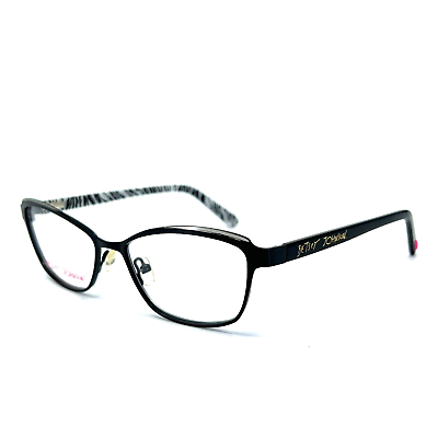 Betsey Johnson BLACK ANIMAL Eyeglasses Black Full Rim Frame 54 16 135 $99.99