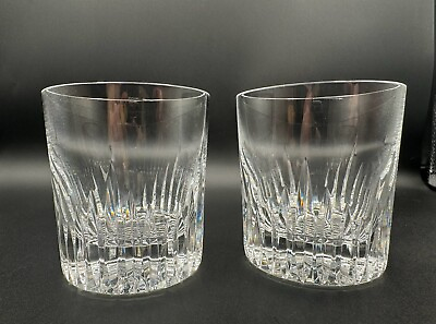 #ad Beautiful Pair of STUART Monaco 10oz Rummer Crystal GlassesEnglish Crystal MINT $124.00