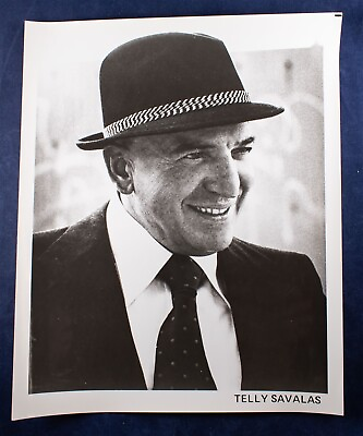 #ad Telly Savalas 8x10 Black and White Photo American Actor $29.95