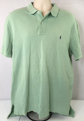 VINTAGE Late 80#x27;s Polo Ralph Lauren Adult Large Light Green Blue Pony $14.95
