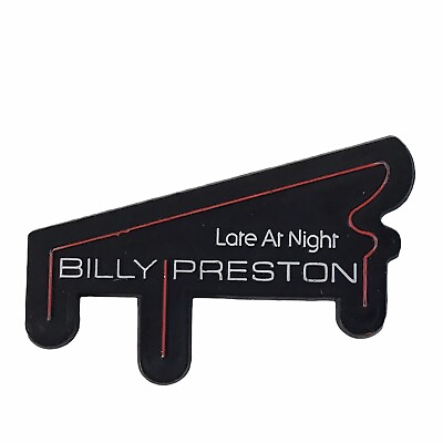 #ad Vintage Billy Preston Late At Night Piano Plastic Pin 1979 $14.98