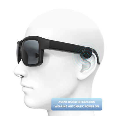 #ad Bluetooth 5.0 Smart Glasses Anti Blu ray Open Ear Running Wreless Headphones $12.96