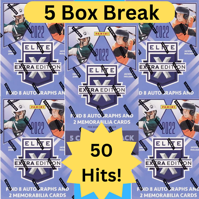 #ad 2022 Panini Elite Extra Edition Baseball Hobby PYT 5 Box Break #464 50 HITS $14.99