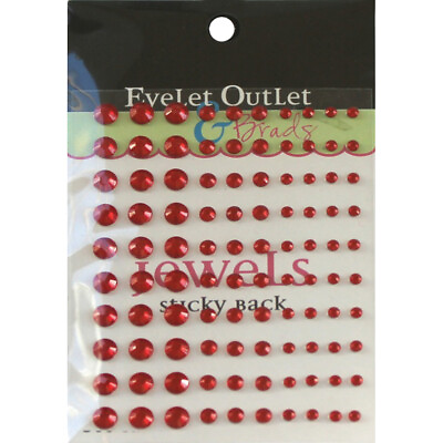 Bling Self Adhesive Jewels Multi Size 100 Pkg Red EOB4 RED #ad $5.99