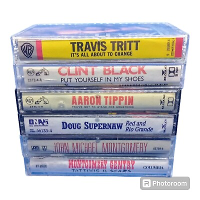 #ad Country Artist Cassette Tape Lot Of 6 All Complete $15.00