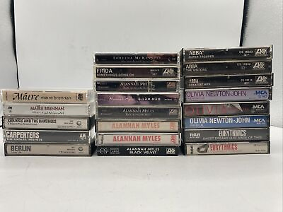 #ad Cassette Tape Lot of 21 ABBA Alannah Myles Siouxsie Banshees Berlin McKennitt $25.00