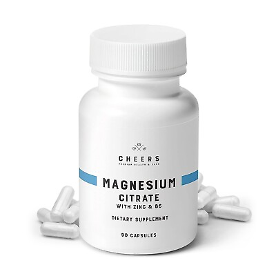 #ad Cheers Magnesium Citrate Gluten Free Magnesium Supplements with Zinc amp; Vit B $19.97
