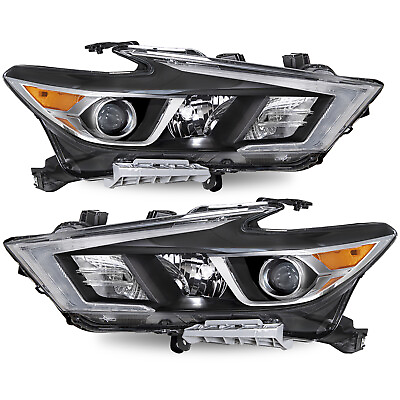 For 2016 2017 2018 Nissan Maxima S SL SV LED DRL Projector Headlights Lamps Pair $274.99