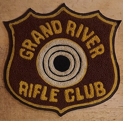#ad Large Rifle Club Patch Large Vintage Bullseye Shield Gun Club Patch 7.5 X 7.25 $125.00