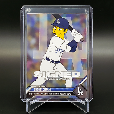 #ad Shohei Ohtani 2024 New MLB Los Angeles Dodgers Simpsons Signed LA Mint Card $7.19