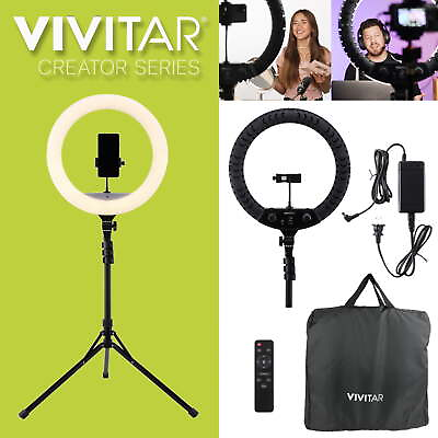 63 Inch Tripod Stand with Phone Stan 18 In LED Ring Light #ad $25.40