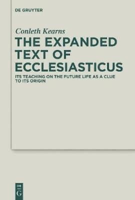 #ad Conleth Kearns The Expanded Text of Ecclesiasticus Hardback $333.49
