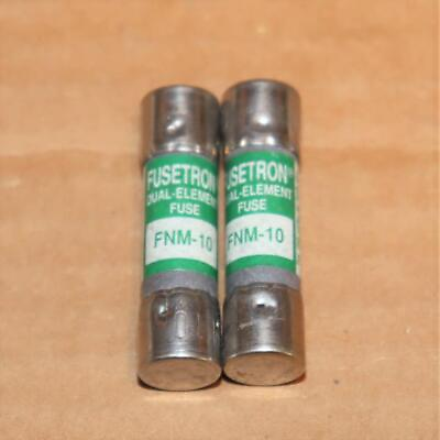 One Lot of 2 Bussman Buss Fusetron FNM 10 10 Amp Fuses $9.29