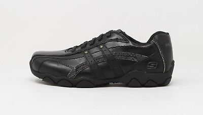 #ad Skechers Diameter Confirmed Black Faux Leather Boys Girls Shoes Sneakers $35.00