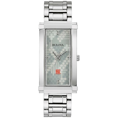 #ad Bulova Womens Frank Lloyd Wright Quartz Silver Tone 24.5mm Watch 96L286 $122.99
