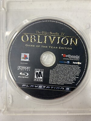Sony PlayStation 3 PS3 Oblivion Elder Scrolls IV Game Of The Year Ed Disc Only $8.00