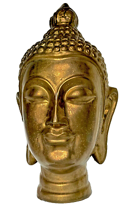 #ad #ad Large Ceramic Golden Zen Buddha Head Figurine 16quot; Tall x 10quot; W 4 LBS $69.97