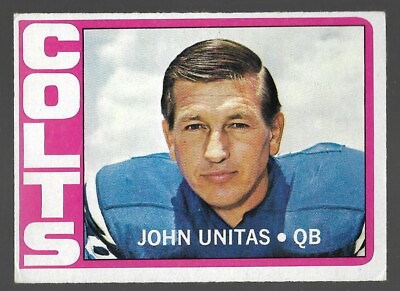 #ad 1972 TOPPS John Johnny Unitas #165 Football Card Baltimore Colts QB HOF $14.99