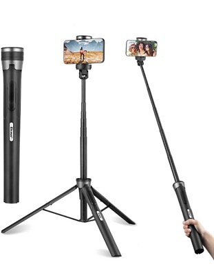 #ad Eicaus 60” Selfie Stick Tripod With Wireless Remote Cellphone Stand For Video $15.99