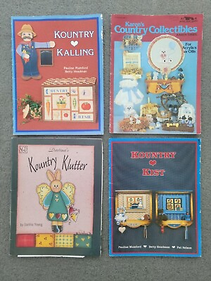 Vintage Country Cottage Core Tole Painting Instruction Books Lot of 4 1985 1996 $16.00