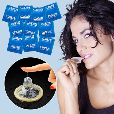 #ad 100PCS Latex Condoms Bulk Pack Ultra Thin Extended Pleasure Extra Sex Delay Time $10.99