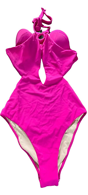 #ad L#x27;Agent by Agent Provocateur Adrina Halter Cut Out One Piece Swimsuit Sz S New $40.00