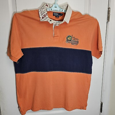 Vintage Polo Ralph Lauren Hand Crafted Sporting Goods Polo Men#x27;s L Big Logo $53.19