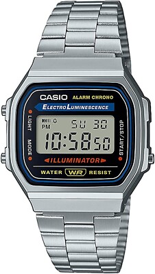 #ad Casio A168W 1 Classic Digital Watch Chronograph Alarm Day Date Illuminator $23.97