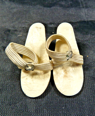 #ad Vintage White Elastic Rhinestone Heels Sandals Vogue Jill Jan Little Miss Revlon $14.99