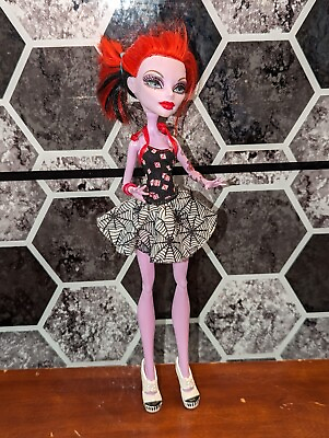 #ad 2008 Mattel Monster High Dance Class Operetta Doll Dice Leotard Spiderweb Skirt $22.00