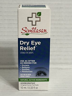 #ad 1 Similasan Dry Eye Relief Homeopathic Sterile Drops 0.33 oz 10ml New exp 2025 $33.44